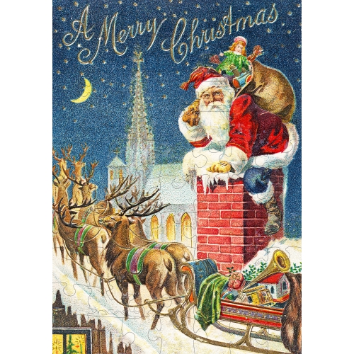 Mikołaj na kominie 70 elementów